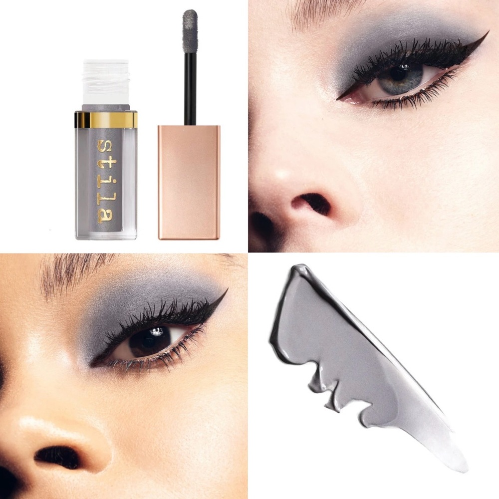 Stila Sheer Pewter Suede Shade Liquid Eye Shadow- cool grey, sheer matte